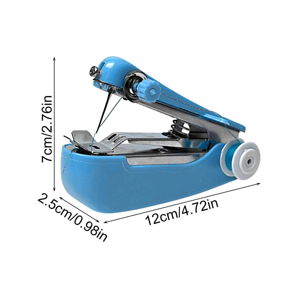 

Маленькая швейная машинка с ручным управлением, простая в эксплуатации, для дома и путешествий, портативная мини-ручная швейная машинка, принадлежности синий