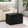 Black Stool 61 x 41 x 40 cm Faux Leather and Engineered Wood