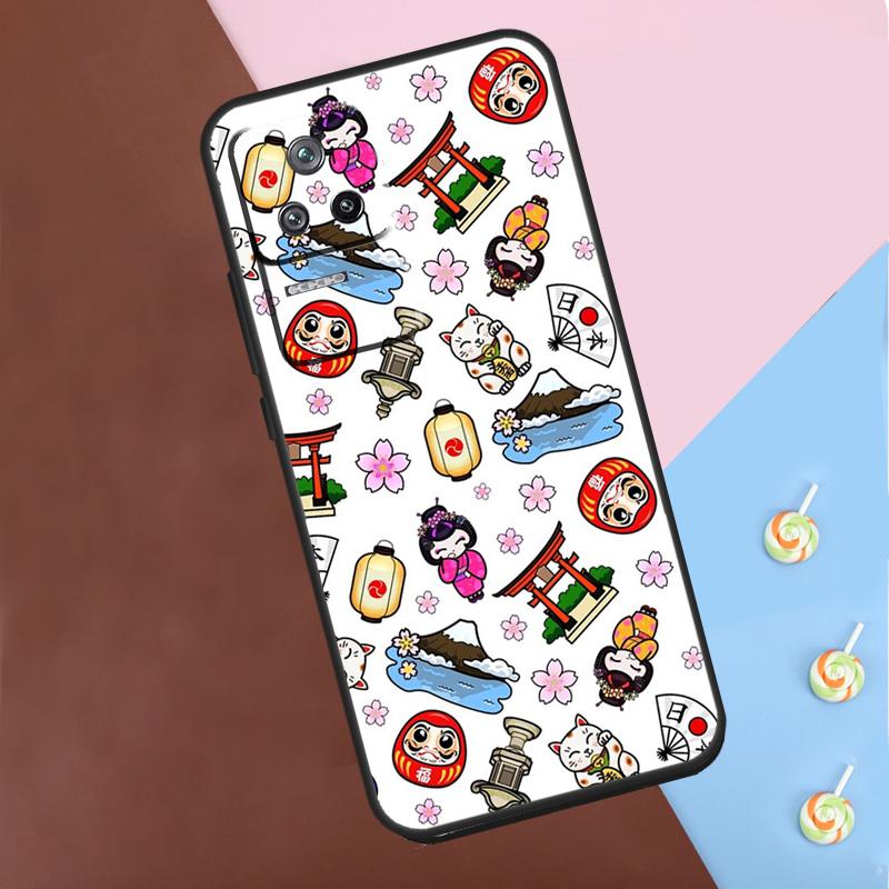 Lucky Cat Maneki Neko Japanese Case For Xiaomi 13 14 13T Pro 11T 12T 12 Lite POCO X6 Pro X3 X4 X5 M6 Pro M5s F3 F5 Cover