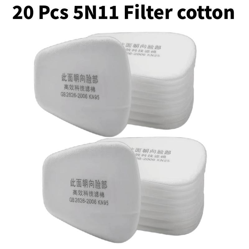 

6001/6002/6004 Картриджная коробка 5N11 Комплект хлопковых фильтров для 6200/7502/6800 Противопылевые противогазы Респиратор для распыления химической краски