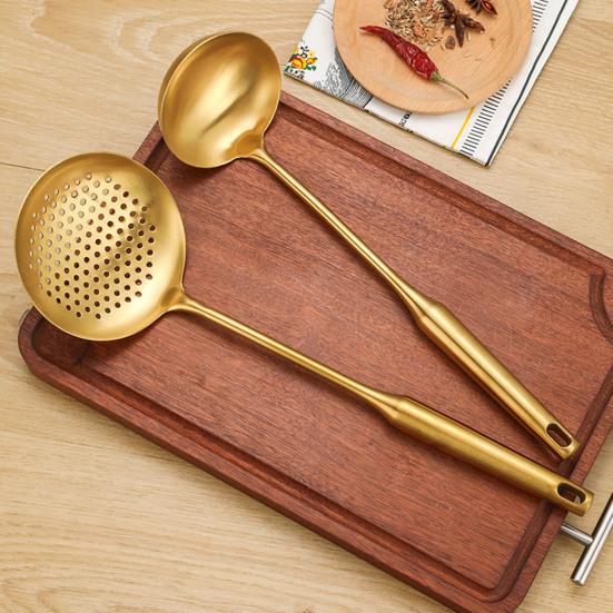 Stainless Steel Soup Ladle Large Spatula Set Kitchen Utensils Cooking Trowel Kitchenware Gift for Chefs Cooking Enthusiasts