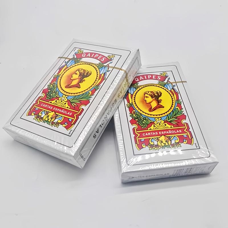 Large Size 62x95cm Playing Cards Set 2 Pcs with 80 Poker Chips Spain QAIPES Paper Poker 50 Game