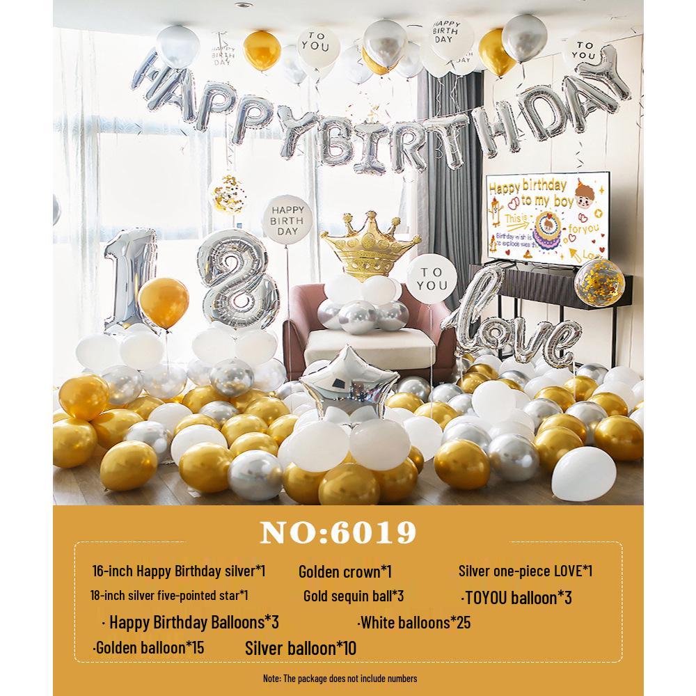 Romantic Birthday Balloon Set: High-End Decorations for Boyfriend or Girlfriend
