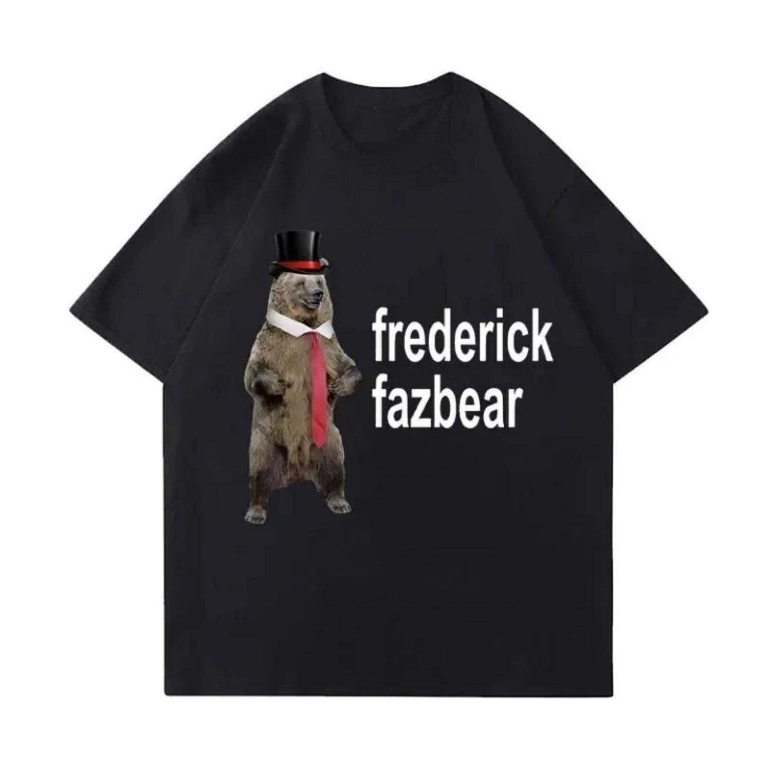 

Frederick Fazbear The Fancy Bear Fnaf T-shirt Women s Fun Expression Pack Clothing T-shirt Short Sleeve T-shirt Fashion Y2K Top XXXXXL різнокольоровий