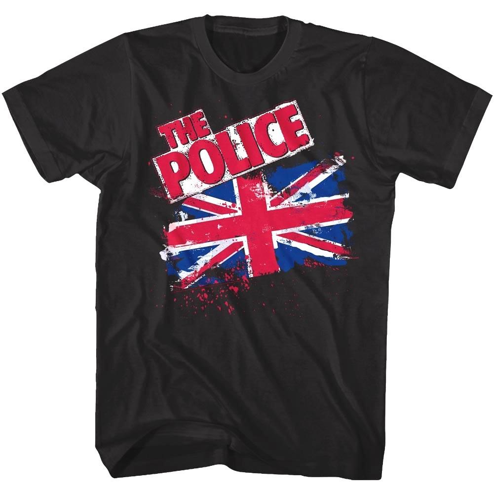Sting The Police Union Jack British Flag Mens T Shirt Rock Band Concert Merch S