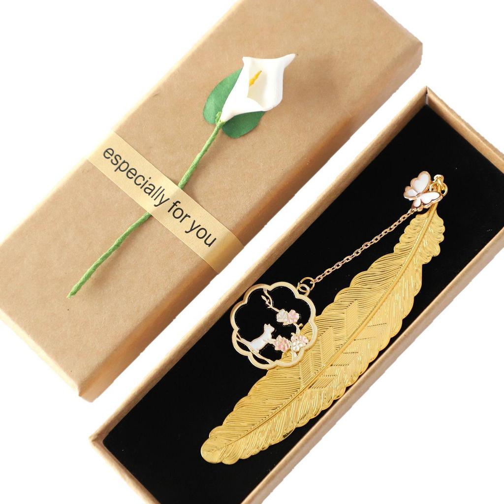Koi Palace Metal Bookmark - Chinese Style Graduation, Birthday & Valentine's Gift for Girls & Boys