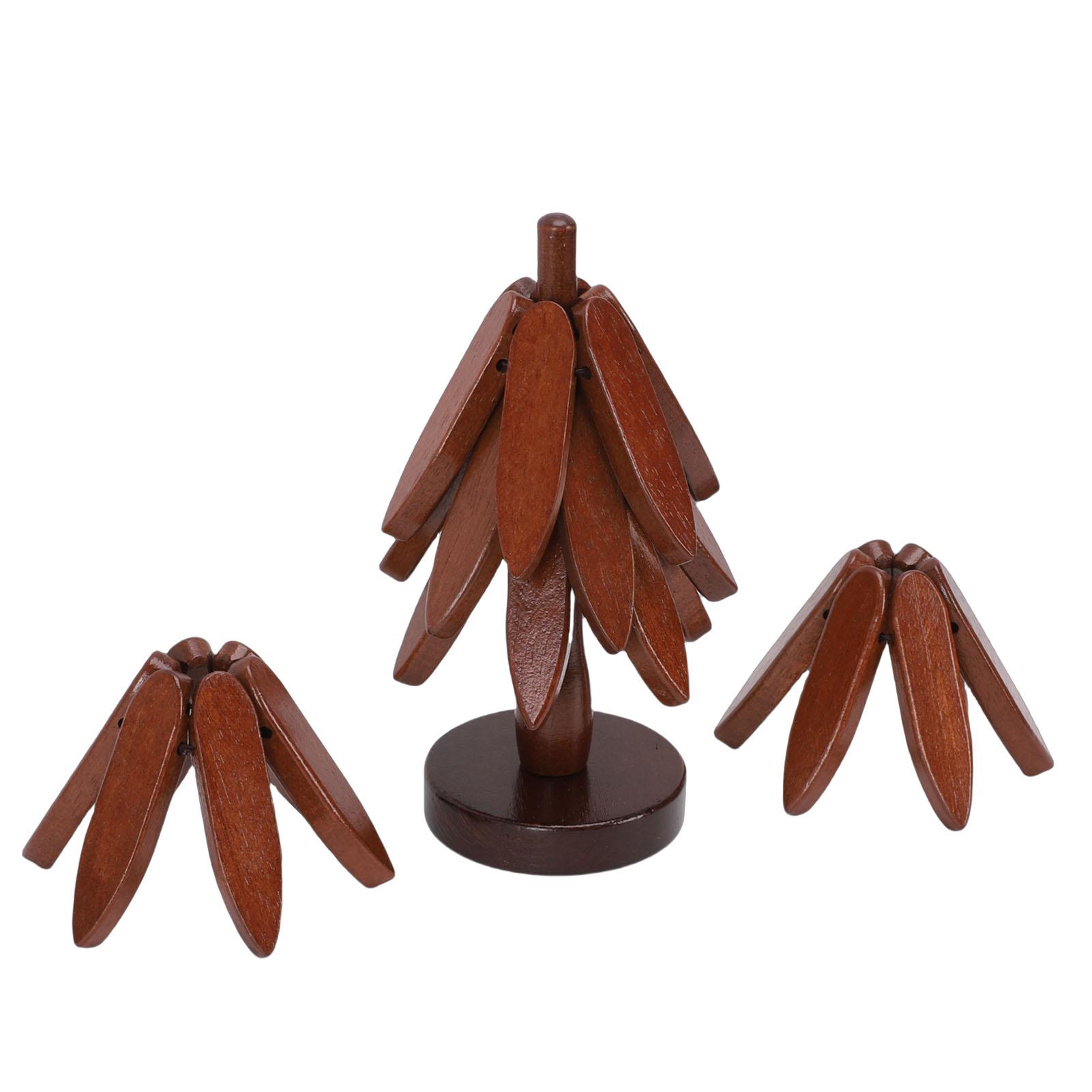 

Wooden Trivets Heat Resistance Modern Walnut Wood Tree Shape Trivet Set for Hot Dishes