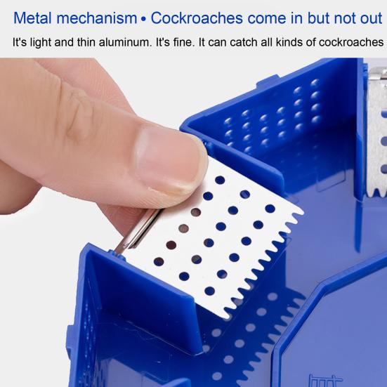 Cockroach Catcher Box 6 Entrance Single Layer PP Plastic Round Roach Trap Box for Kitchen