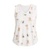 PJ Salvage Womens/Ladies Dog Print Sleeveless Pyjama Top