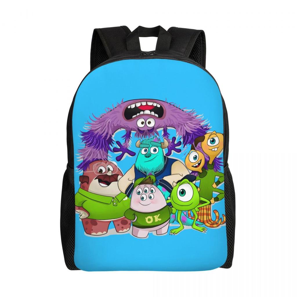 Zaino Mike Wazowski Uomo Donna Casual Borsa per Libri per College Scuola Borse Mostro Carine
