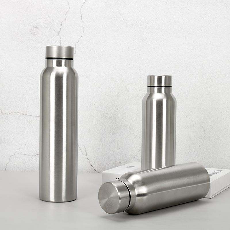 Creative Design Large Capacity Stainless Steel Outdoor Sports Kettle Portable Mountaineering Bottle Single Layer Water Cup