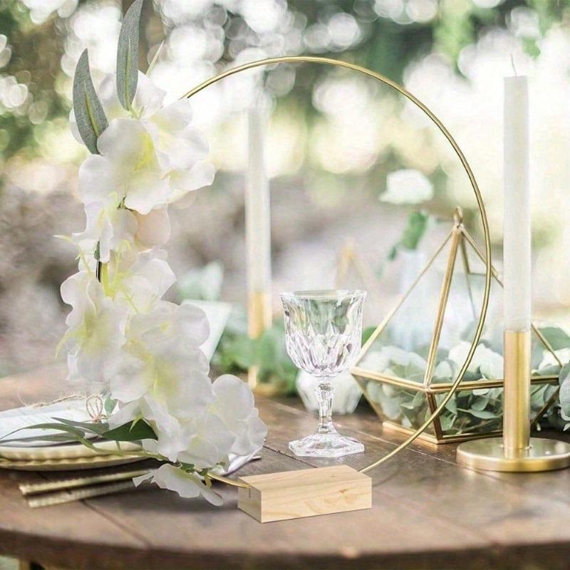 Stylish Metal Wreath Hoop with Floral Design DIY Hanging Craft for Wedding Decoration Artificial Flower Ring for Bridal Events