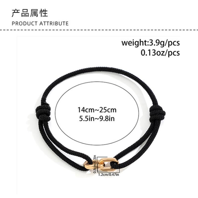 Minimalist Milan Rope Bracelet Simple Black String Bracelet For Women Men Lovers Lucky Wristband Jewelry