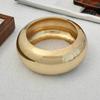 IngeSight.Z 3 Styles Punk Gold Color Smooth Wide Bangle Women Creative Hyperbole Round Geometric Bracelet Steampunk Jewelry Gift