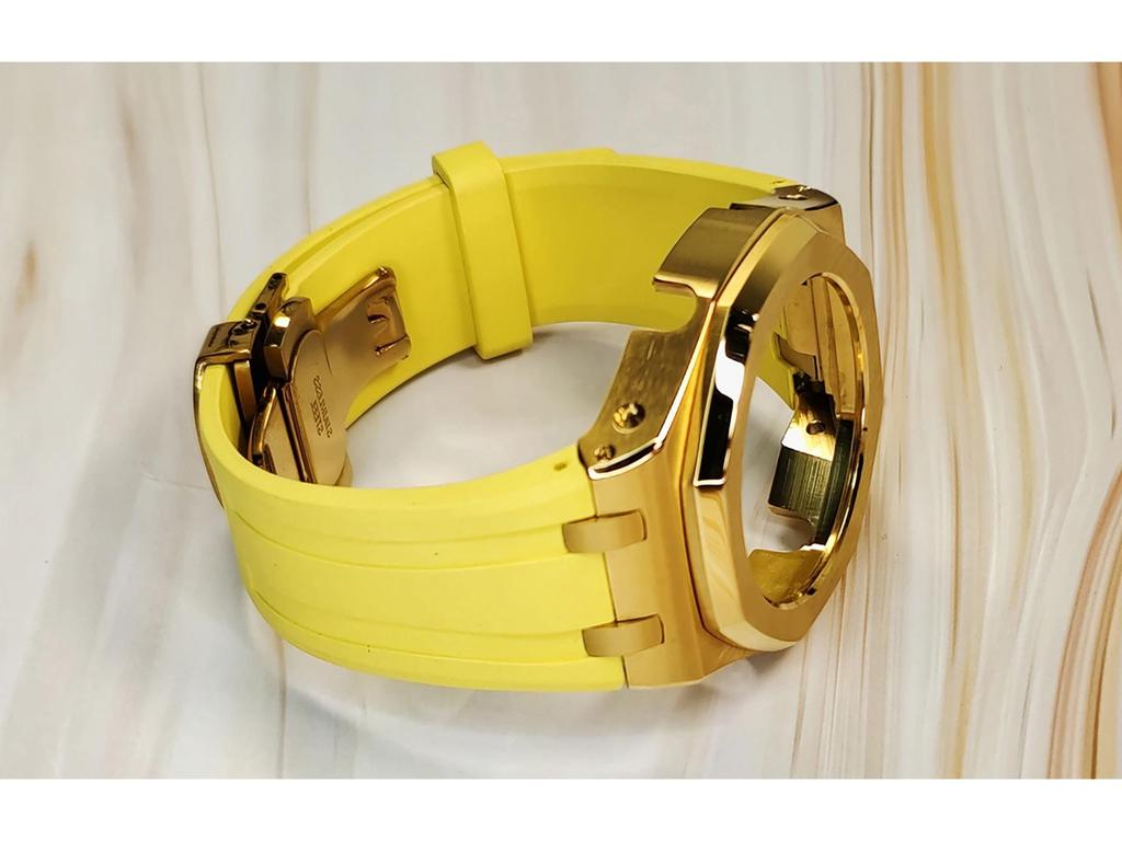 Offshore Gold Royal Oak GA2100/2110/B2100 Fluoro Rubber Strap DIY Watch Modification Kit