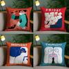 People Living In A Frame Pillow Case Pillow Case Plush Fabric Soft Double Sided Print Home Sofa High Quality Cushion
