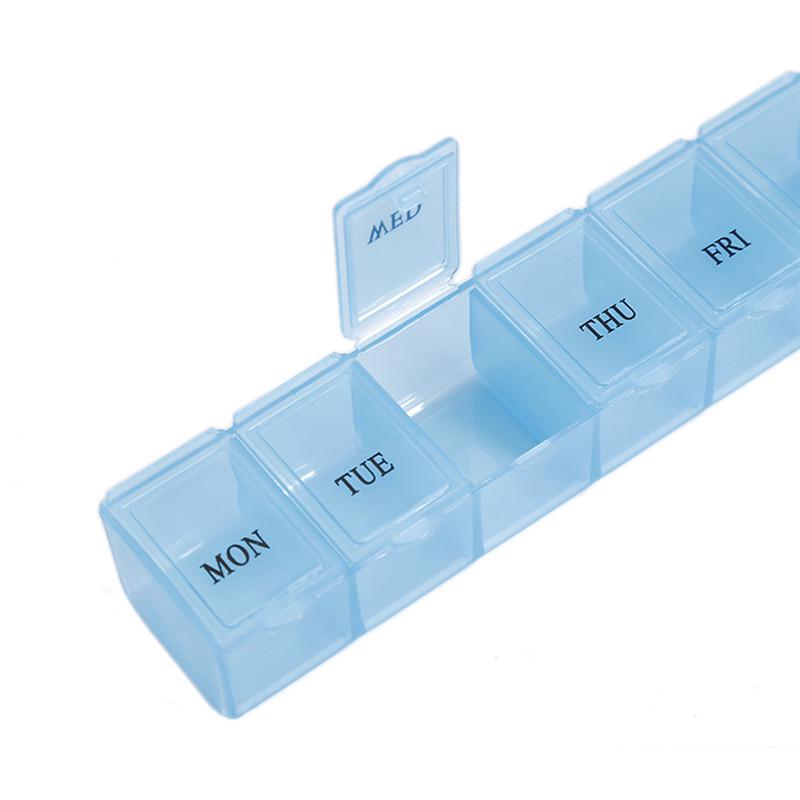 7-Day Portable Pill Organizer | Weekly Medicine Box with Keychain | Travel Medication Dispenser for Vitamins & Supplements | Pocket-Sized Pill Case