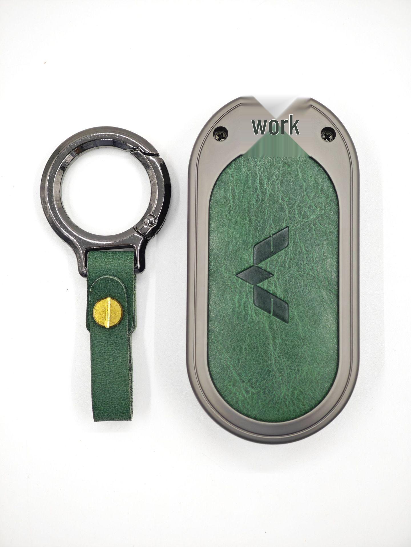 

Wuling Hongguang Mini Leather Key Case – Genuine Leather Key Protection with Metal Buckle