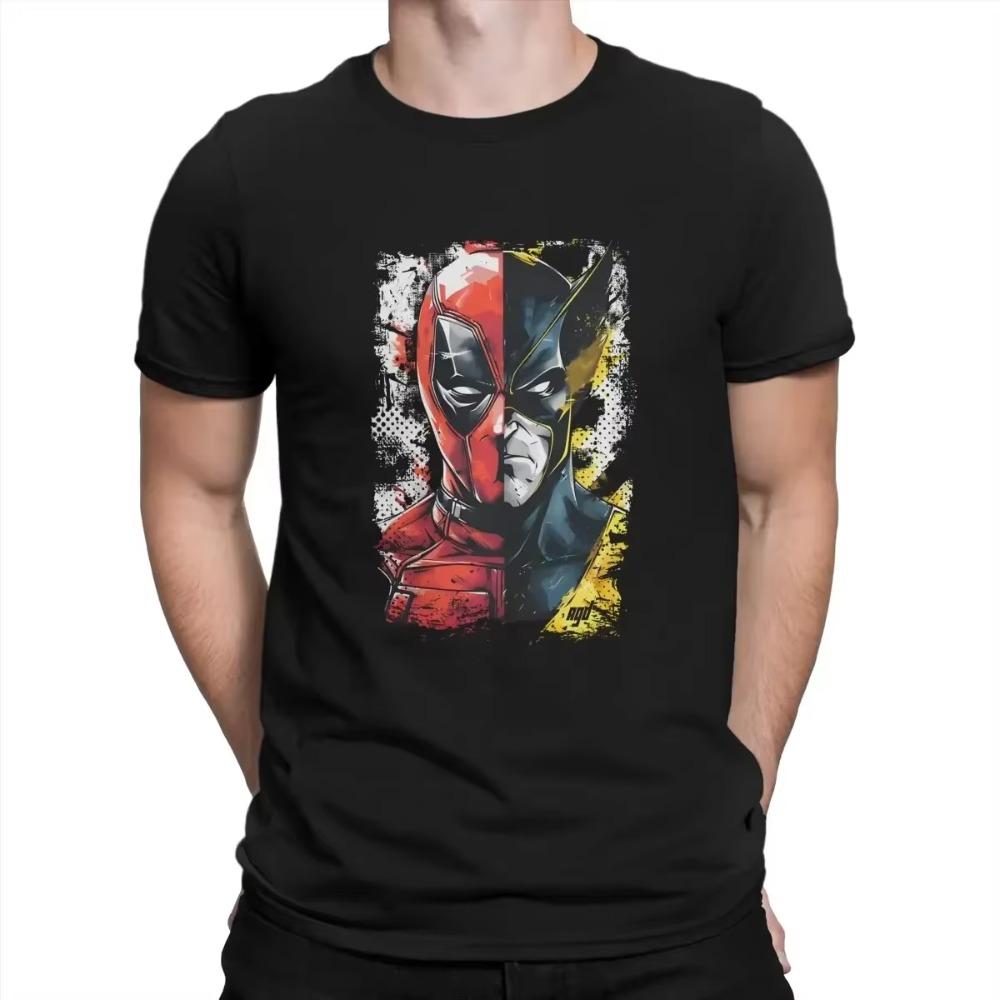 The Mutant Team T-Shirts Men Deadpool And Wolverine Crazy Tee Shirt Crew Neck Short Sleeve Cotton T Shirts Adult Clothing