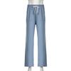 Women's Autumn Loose Solid Color Long Drawstring Elastic Waist Casual Pants