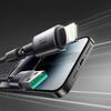 USB-A - iPhone Lightning cable with magnetic holder organizer 1.2m - gray