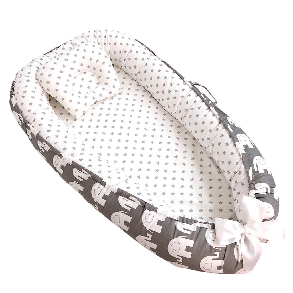 Newborn Infant Baby Portable Removable And Washable Crib Bed Cartoon 