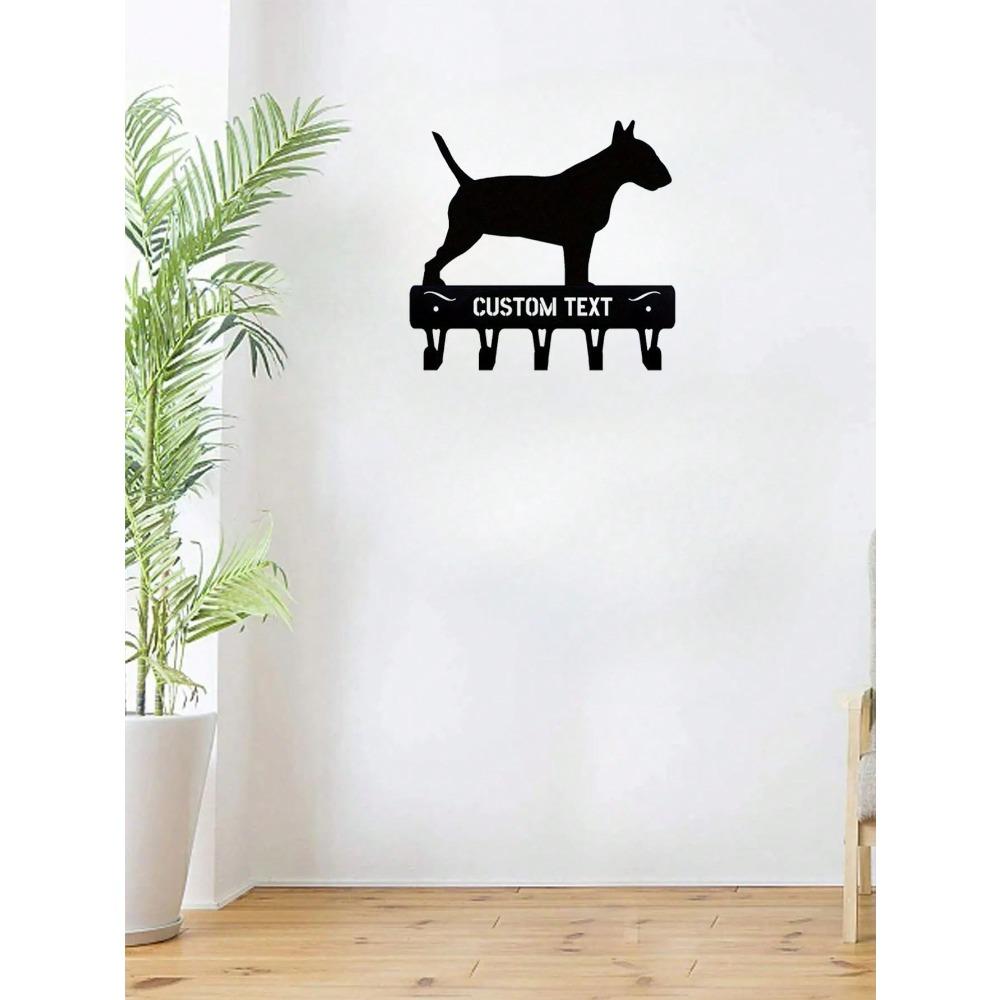 Personalized Dog Name Hook Metal Wall Mount Key Holder Home Entryway Organizer