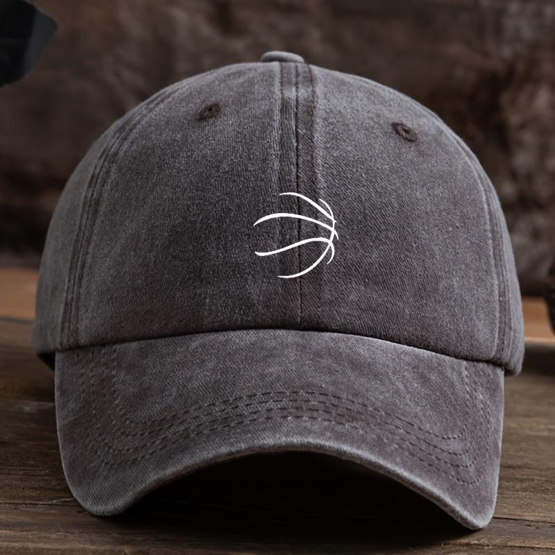 Football Printed Baseball Cap For Men, Outdoor Hat With Curved Brim For Sun Protection And Adjustable Duckbill Cap, Trendy