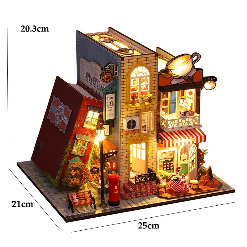 Miniature Doll House Handmade 3D Puzzle Assembly Building Model Kit Creative Room Bedroom Decoration With Furniture Wooden Craft