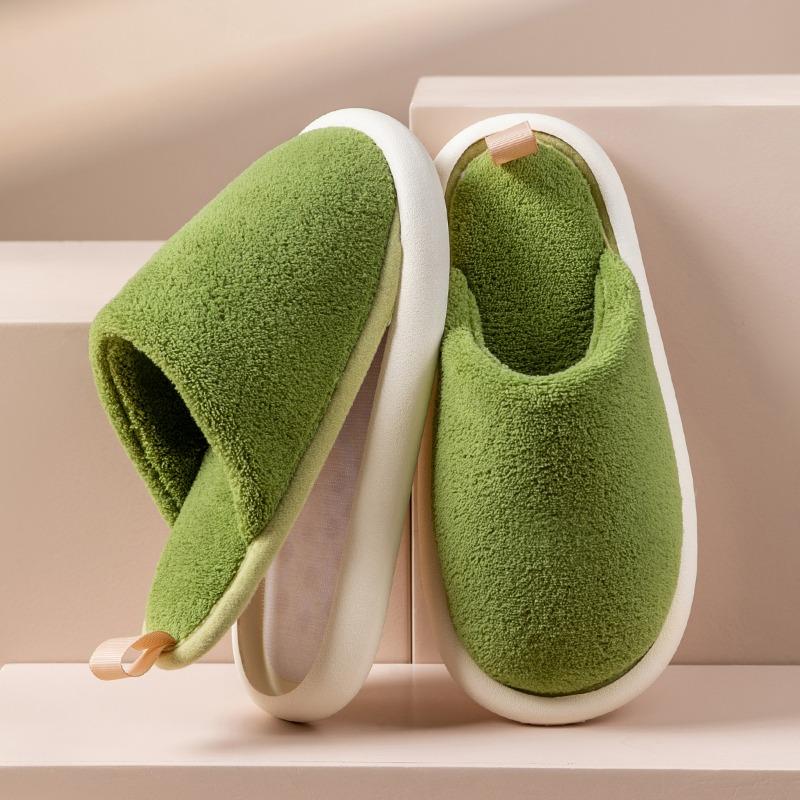 Removable Cotton Slippers Women's New Autumn and Winter Warm Indoor Couple Home a Pair of Floor Hair Slippers Men