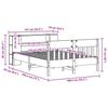 VidaXL Lit bibliothèque sans matelas cire marron 135x190 cm pin massif 3323193