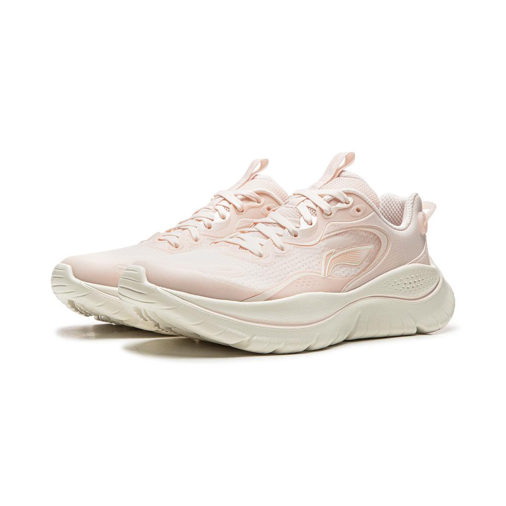 Lining Lingyue Thick Sole Height Increasing Soft Rebound Running Shoes Women Sneaker Light-Rose-Pink ARSW108-5