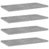 Library Panels - VidaXL - 4 Pcs - Concrete Grey - Engineered Wood - 40x20x1.5 Cm