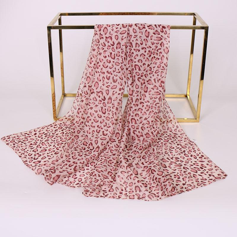 New Leopard Print Chiffon Hijab Scarf Women Thin Shawl Headband Casual Chiffon Tudung Headscarf