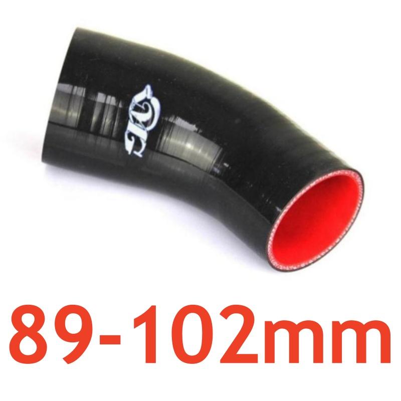 45 Degree Silicone Tubing Hose 3.5inch 4inch 76/83/89/102mm Elbow Reducer Intercooler Turbo Air Intake Pipe Blue Black Universal