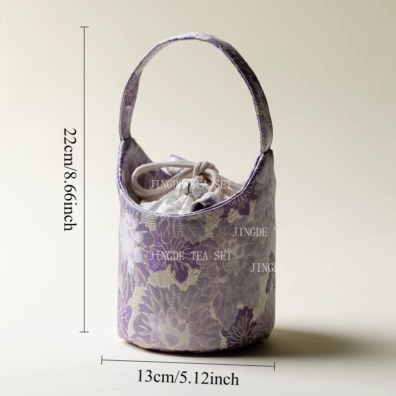 Brocade Teapot Storage Bag Outdoor Portable Protective Bag Chinese Small Teapot Protective Bag Tea Ceremony Accessories 2670₽