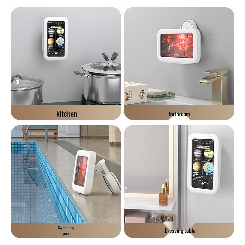Waterproof Rotating Phone Holder with Suction Cup for Bathroom and Shower