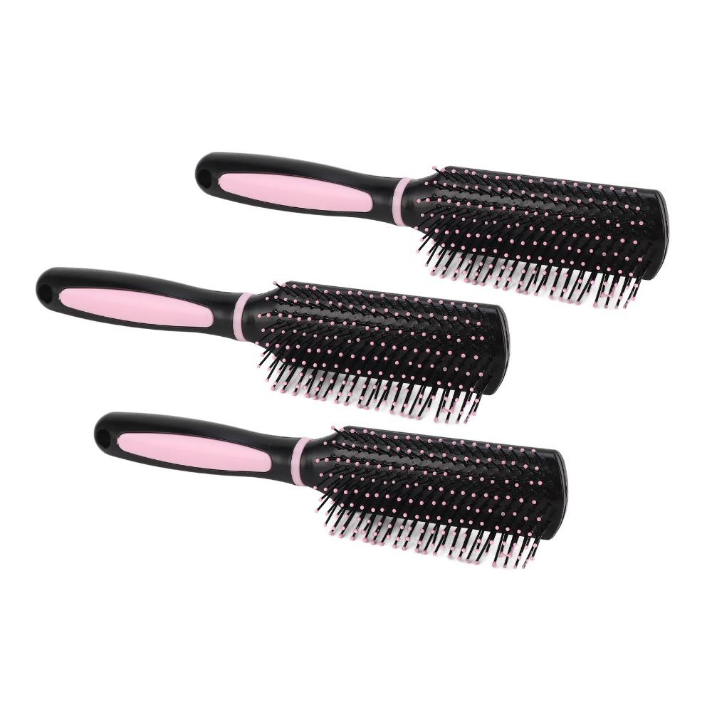 3pcs Professional Scalp Massage Brush Rounded Comb Teeth Detangling Hair Brush For Women