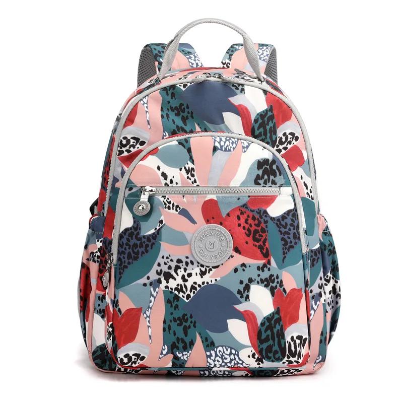 

New Printing Women S Waterproof Nylon Backpack Simple School Bag for Teenage Girl Shoulder Travel Bag School Backpack 2023