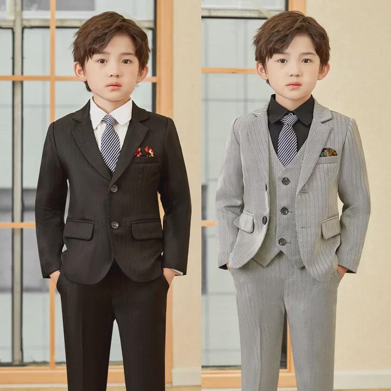 Boys' Autumn and Winter Formal Suit for Weddings and Events – Children's Dress Coat Set