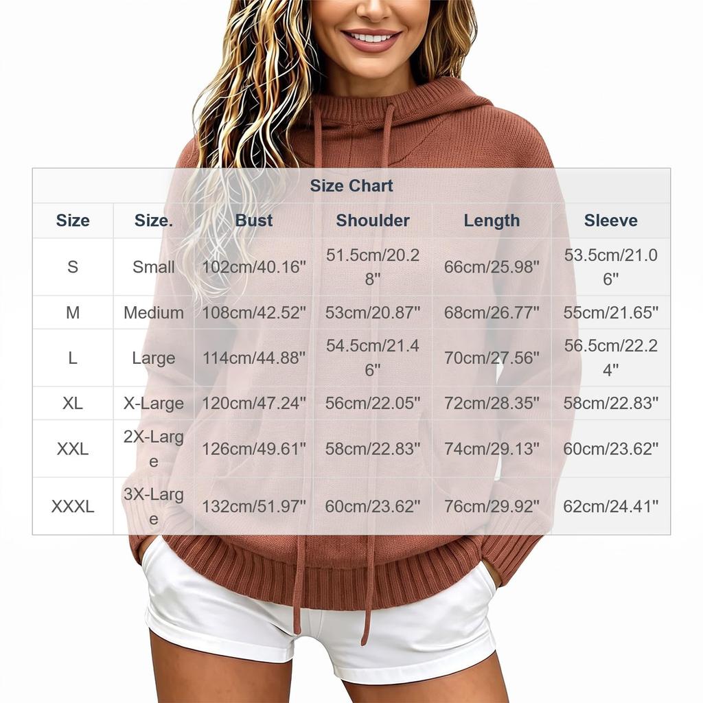 Hoodie Sweaters for Women Front Pockets Long Sleeve Pullover Fall Winter