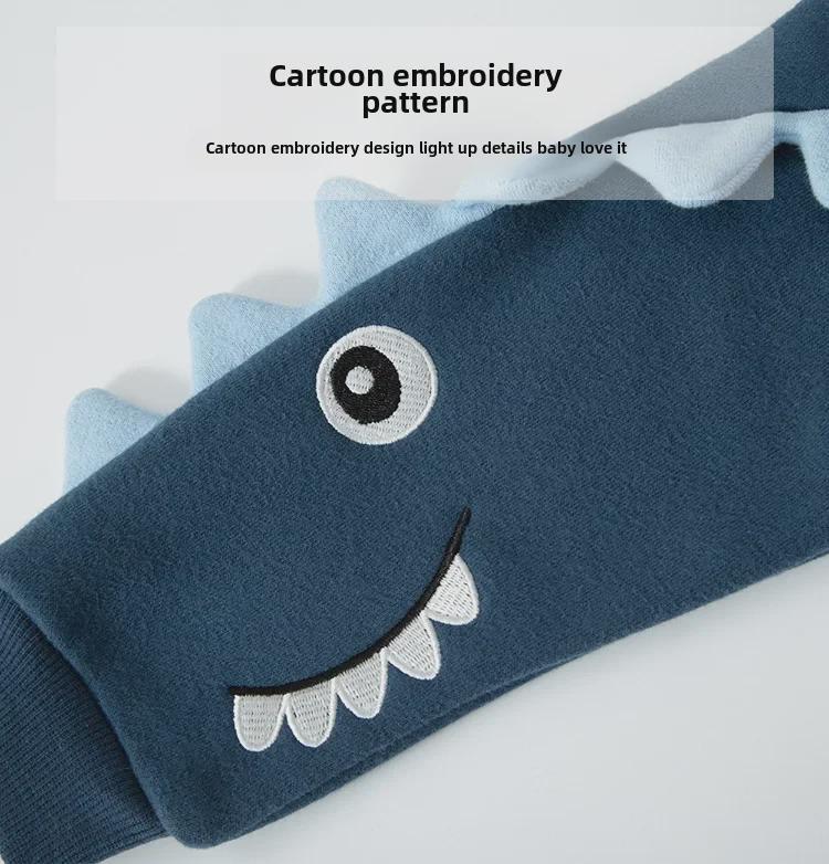 New Boys' Cartoon Pullover: Autumn/Winter Polar Fleece Color-Block Sweater