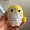 Handmade Positive Energy Penguin Doll With Card Home Decoration Crochet Knitting Ornament Room Decor Christmas Party Gifts