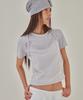 Leondeondada Stud Mesh Halter Layered T-Shirt, Cloud