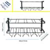 Wall Mounted Wine Rack Double-layer Iron Wine Shelf Bottle Display Storage Rack For Living Rooms Dining Rooms Bars Wine Cellars