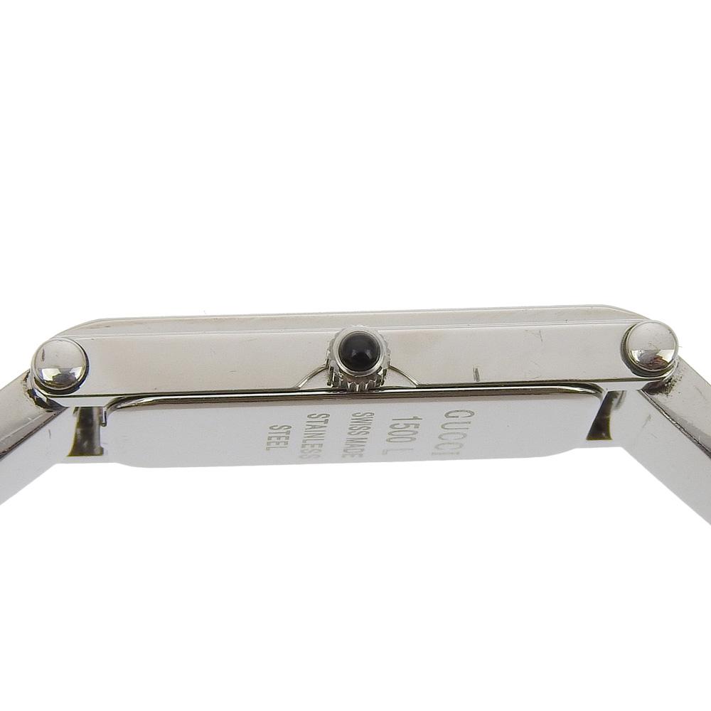 Gucci Shell Watches 1500L Pink shellDial Stainless Steel Quartz Analog Display Women Used