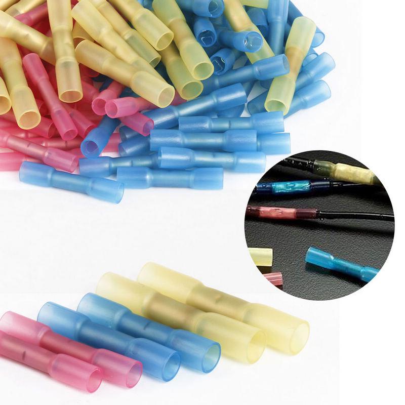 50 stk blandet varmekrympende støt Elektrisk ledning Kabel Crimp Terminal Connector