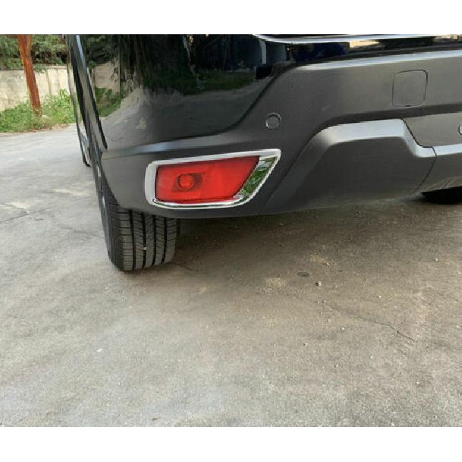 2PCS Chrome Rear Fog Lamp Light Bumper Cover Trim For Subaru Forester 2019-2022