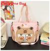 Cartoon Student Tote Bag With Large Capacity And Colorful Contrast For Daily Use