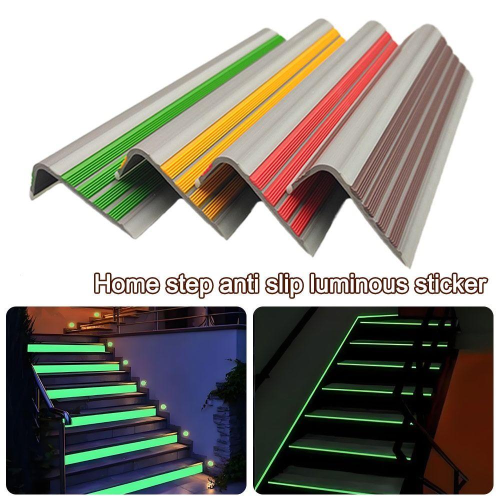 PVC Stair Treads Reflective Stair Edge Protector Staircases Anti Slip Strips  Indoor Outdoor